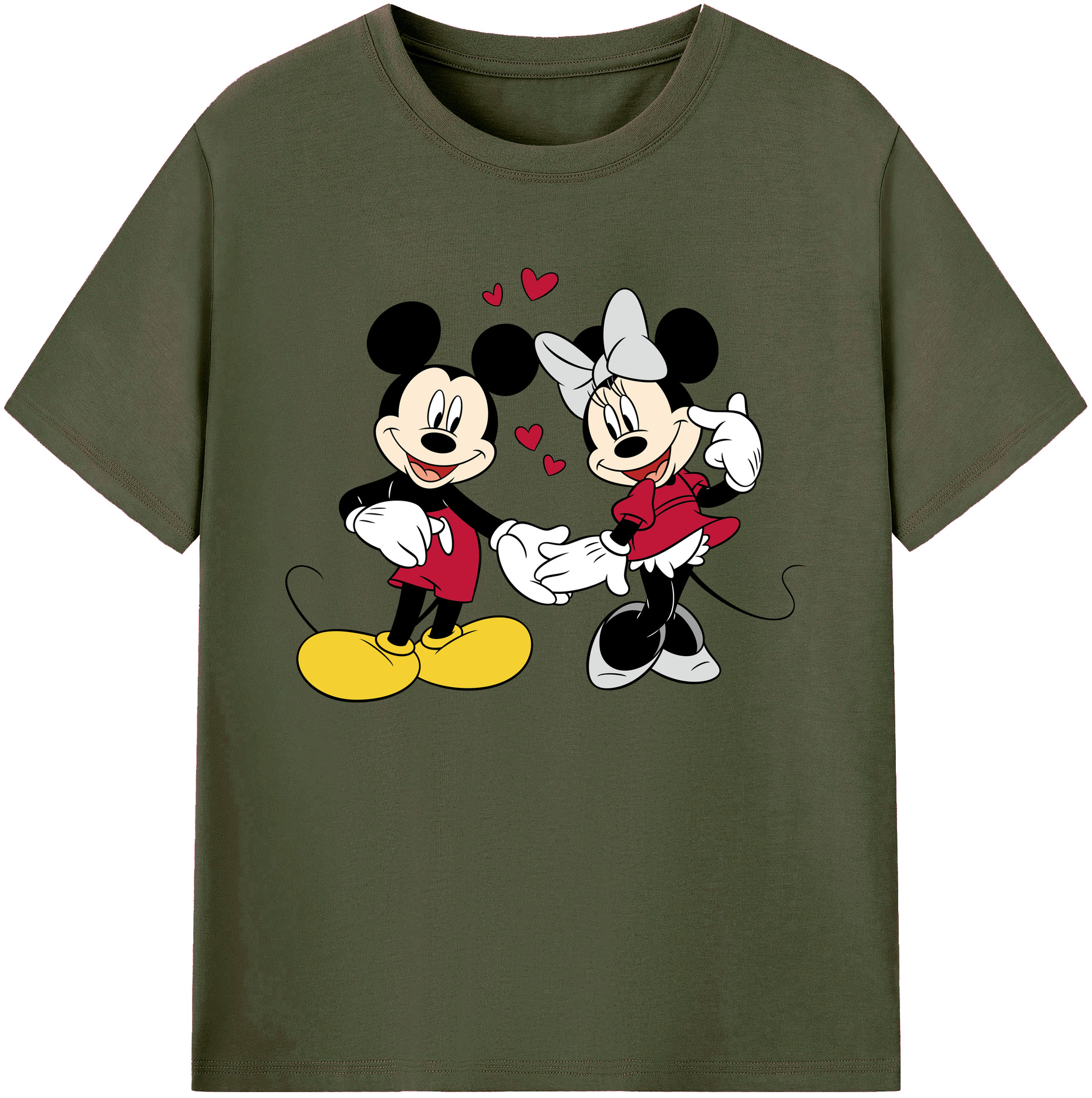 ミッキーマウス Mickey Mouse 綿100％ メンズ半袖Tシャツ｜肌触りやわらか＆通気性